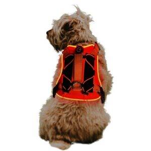 Wholesale LED PMMA Fiber Pet Harness Reflective Adjustable & Light Up Dog Vest for Night Safety