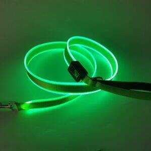 Modern Design High-End Braided LED Dog Leash Colorful Options Durable Climbing Rope Lead