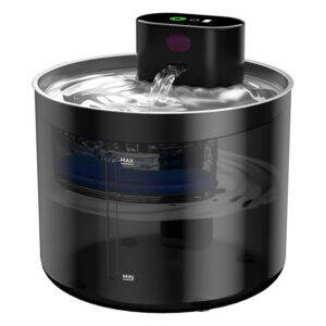 3.5L Rechargeable 5000mAh Automatic Cat Water Fountain with Sensor Screen Touch Control Stainless Steel Pet Water Dispenser